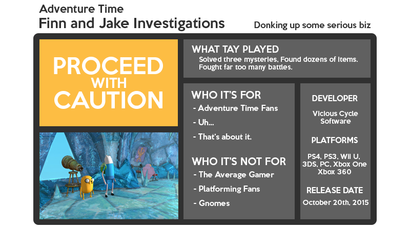 Illustration for article titled Adventure Time: Finn and Jake Investigations: The TAY Review